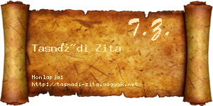 Tasnádi Zita névjegykártya